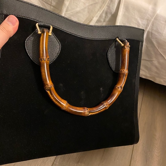 Vintage Gucci Bamboo Handle Leather Tote Rare - Picture 4 of 13